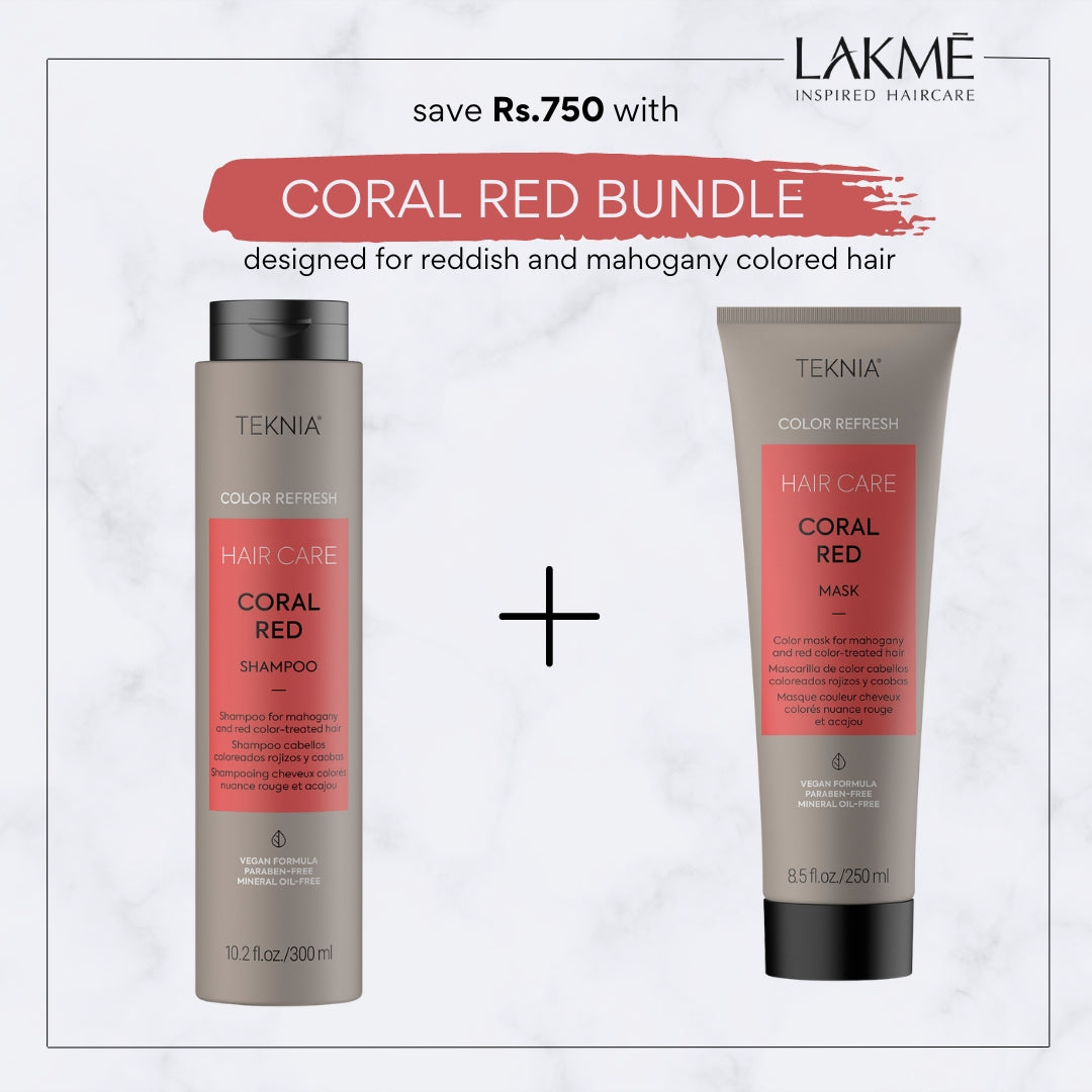 LAKME - Coral Red Bundle (Shampoo + Mask)